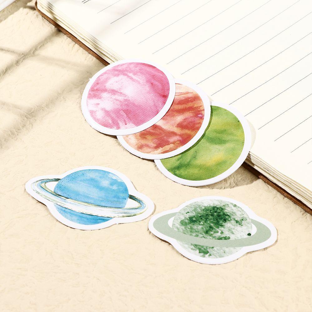 R-flower Space Planets Sticker Lucu Kertas Jepang Scrapbooking Kartun