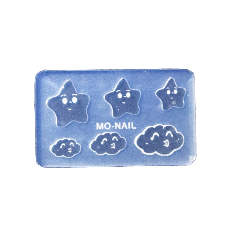 Siy Cetakan Resin Epoksi Bahan Silikon Desain Awanbintangbulanmatahari Untuk Dekorasi Nail Art DIY