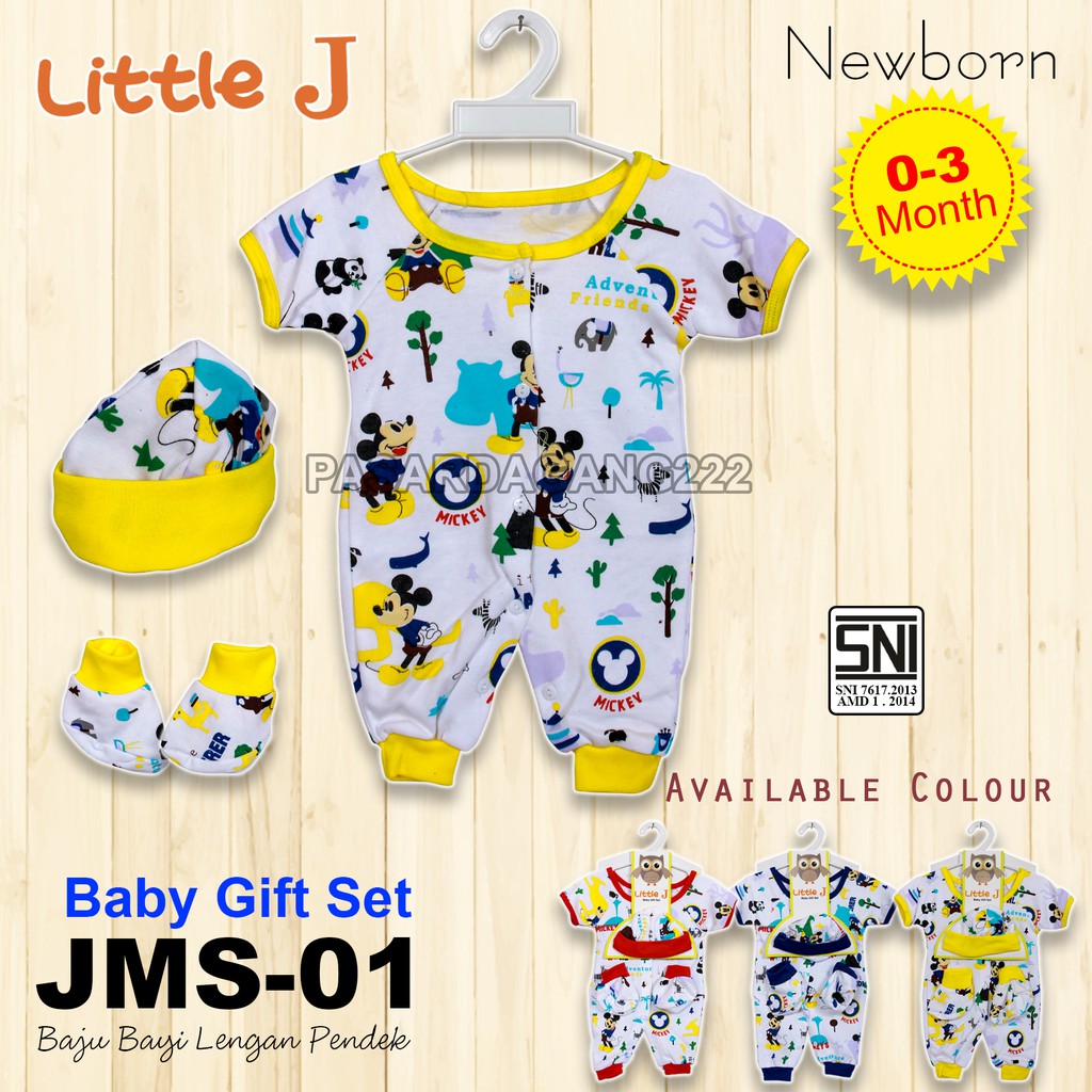 BAJU BAYI JUMSUIT LENGAN PENDEK SET JMS1