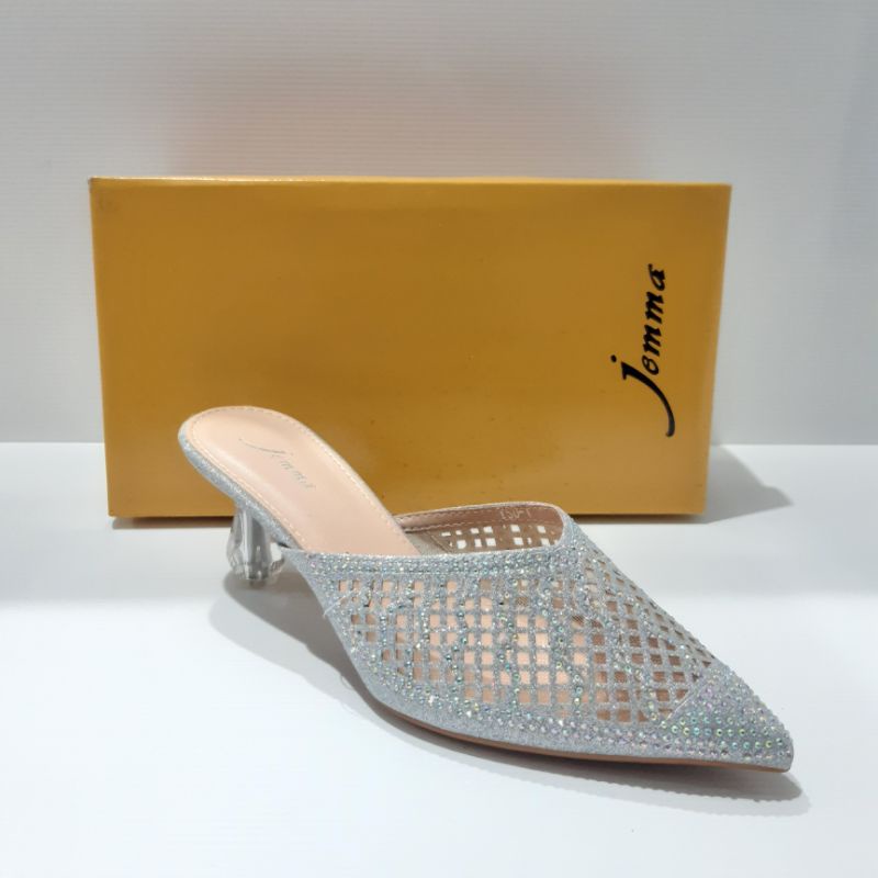 Sandal wedges kaca wanita import JEMMA YSB-1 Original