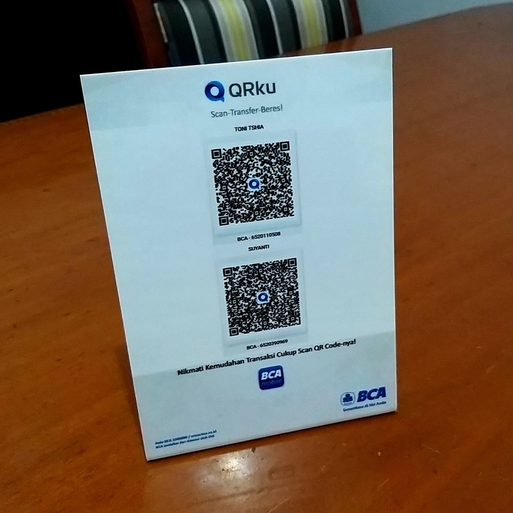 

QR CODE Stand Display A4 A5 A6 Acrylic SCAN MENU SCAN PAYMENT
