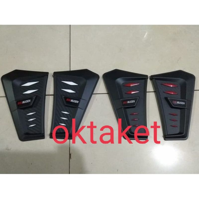 side air flow vent mugen hitam list merah &amp; putih