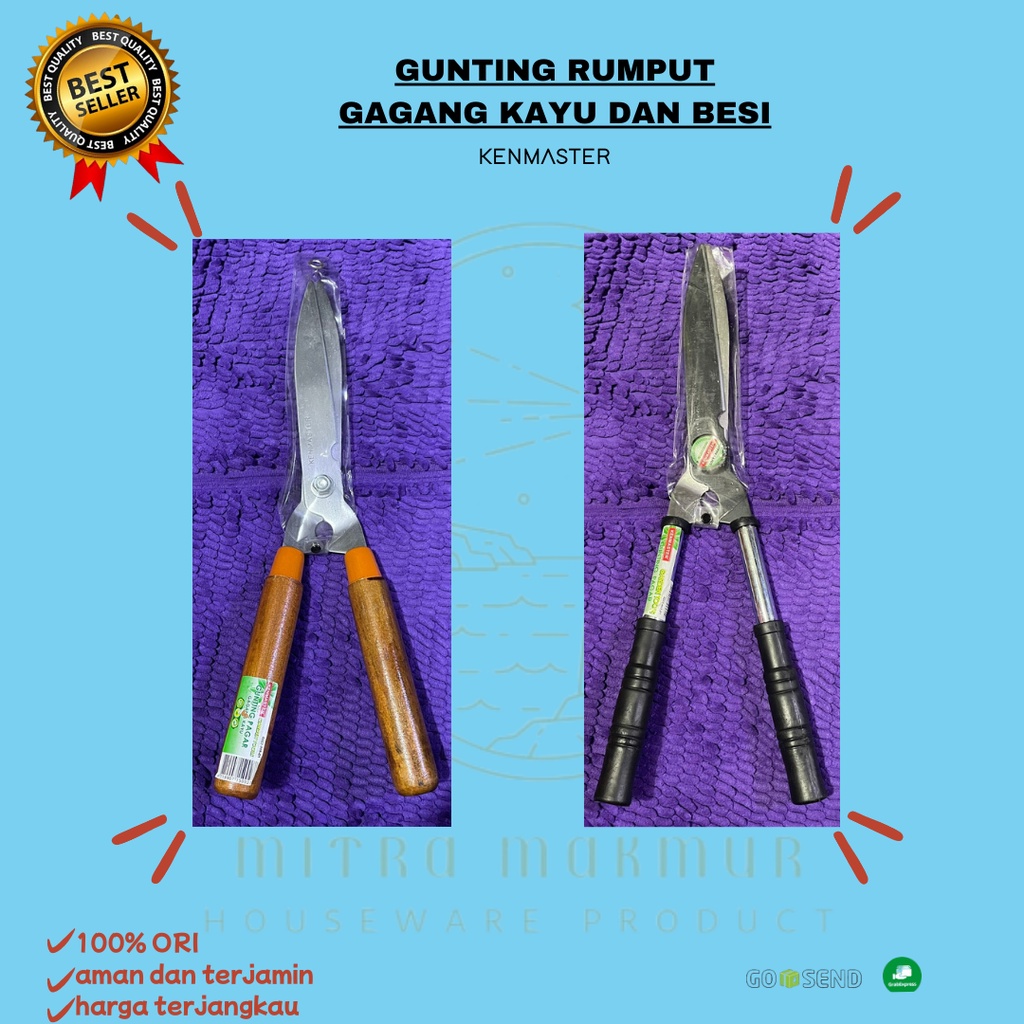 SALE!! GUNTING RUMPUT KENMASTER GAGANG KAYU DAN BESI