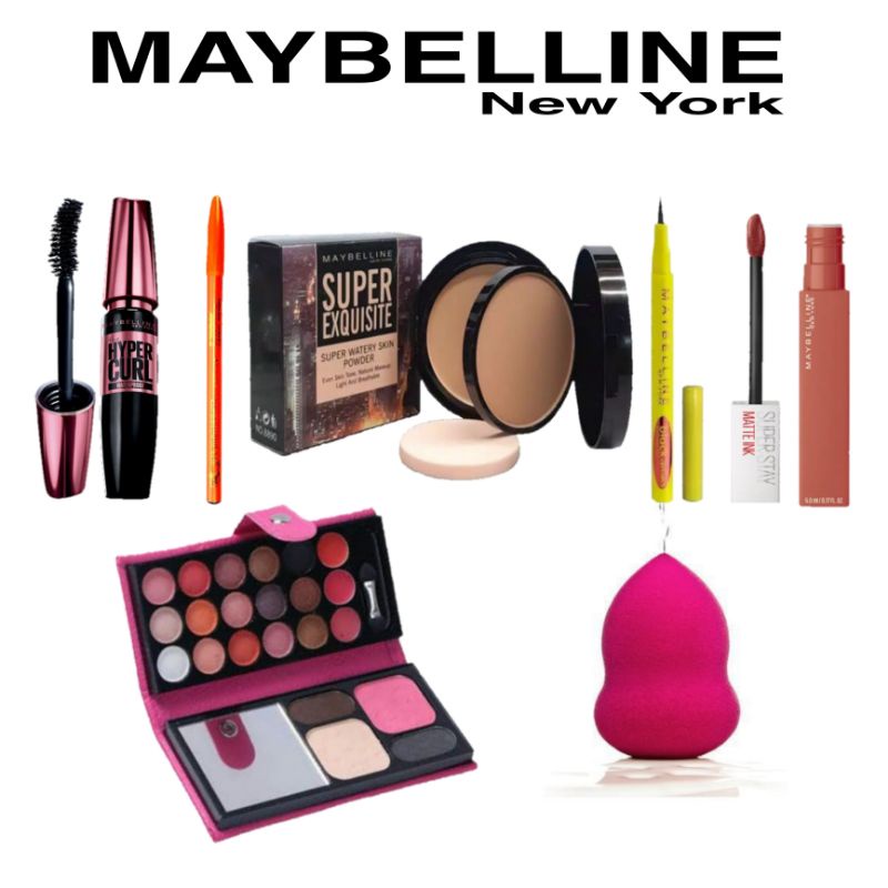 PAKET Make Up Maybelline Lengkap 7 in 1 / Paket Kosmetik Maybelline 7 in 1 / Paket Hemat