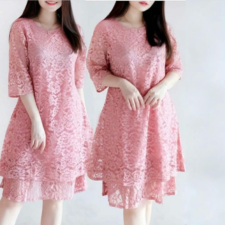 *[MCFK] Dress Valia / Dress Korea Wanita Kekinian / Dress Brukat Terbaru Wanita Elegant / Dress Terbaru Viral