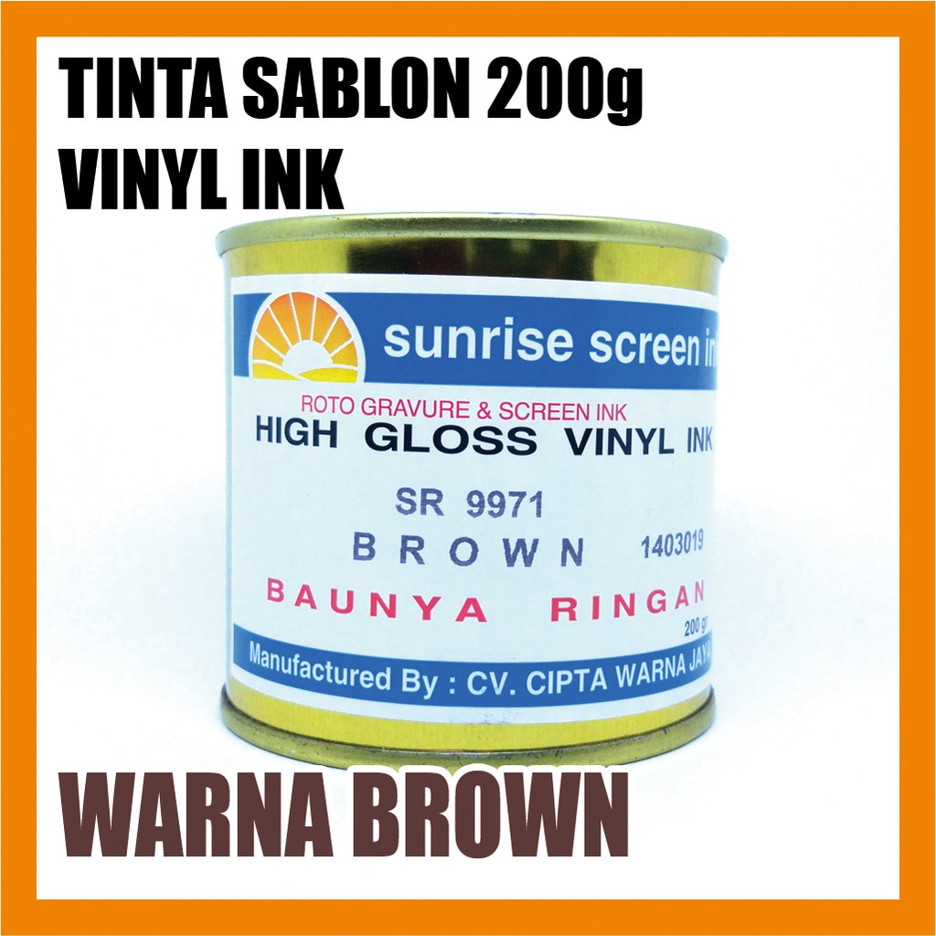 

Tinta / Cat Sablon Vinyl Ink 9971 BROWN 200g