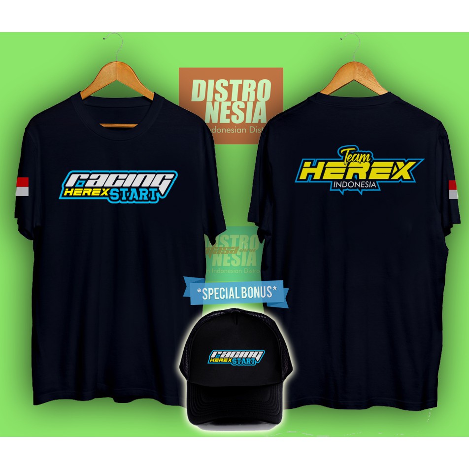 Kaos Racing Start Terbaru Bonus Topi Herex indonesia team