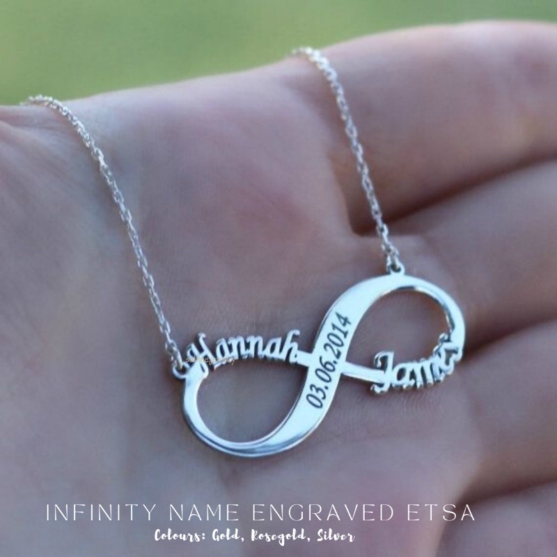 Kalung Nama Titanium Couple Teknik Ukir Etsa Hasil Rapi