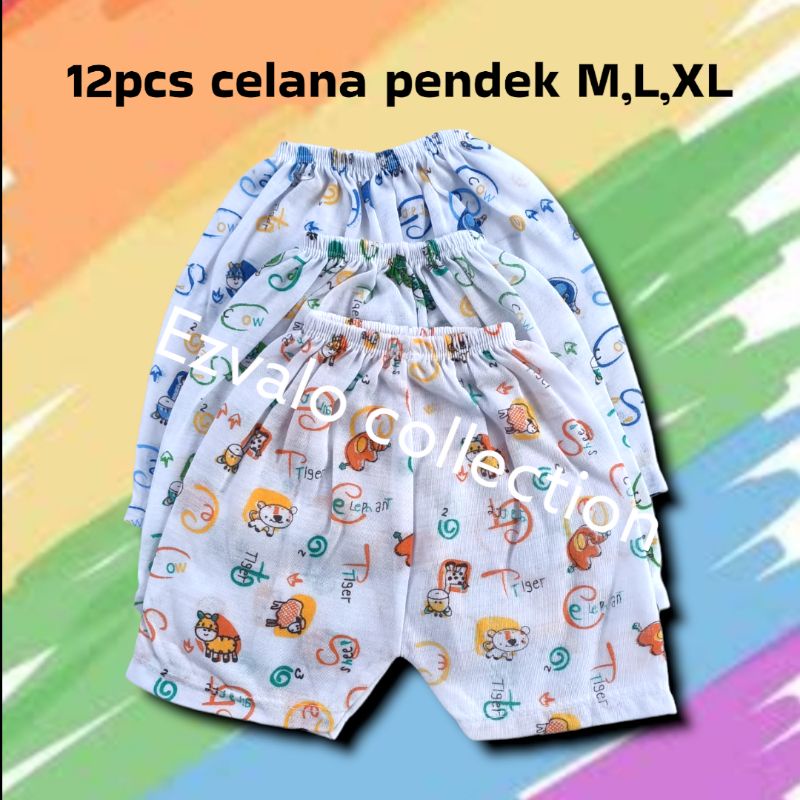 Celana pendek bayi 1 lusin Murah