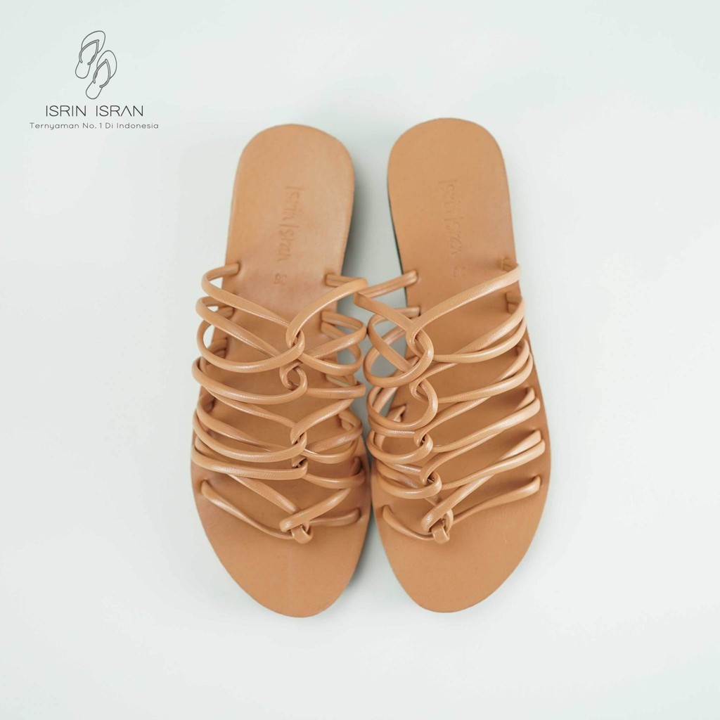 ( NECKLIE ) Sandal Wanita ISRIN ISRAN Lucu Murah-PINK SALEM