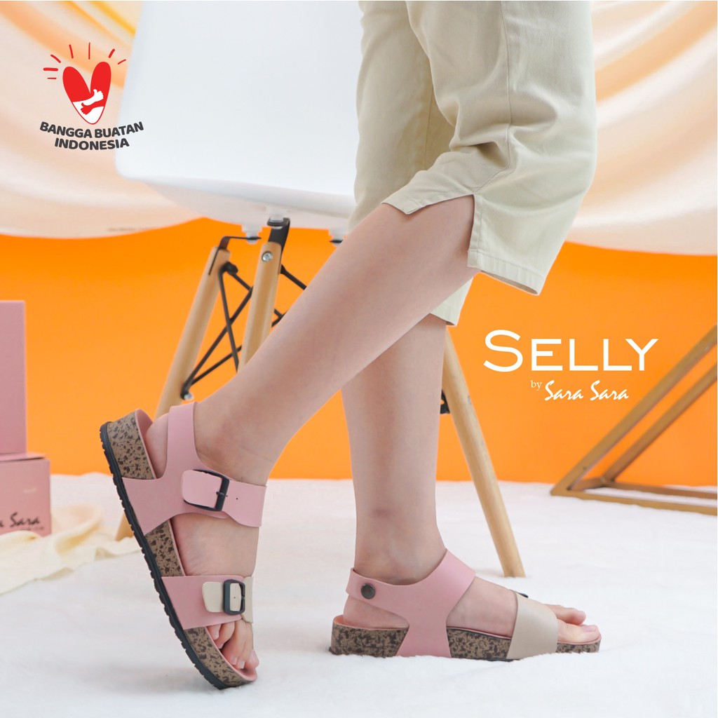 Sara Sara Kelly Sepatu Sandal Wanita Model Birken Spatu Sendal Cewek Casual Sol Puyuh Size 36-41