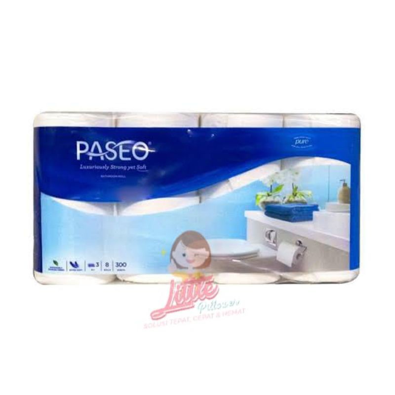 (Isi 8roll - TISU TOILET) Tisu paseo toilet elegant roll / tissue wc 12 roll / tisu toilet / tisu wc