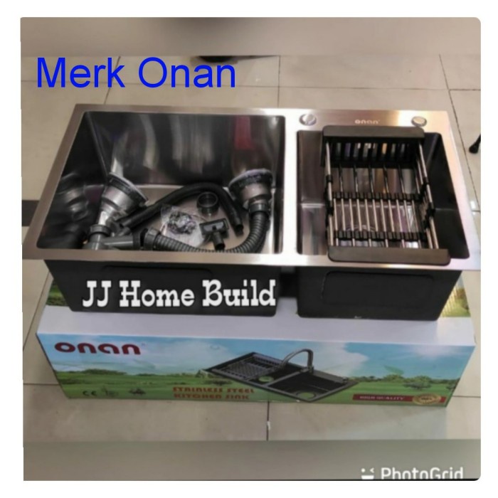 Kitchen Sink Onan Golden Hand 8245 Model Bolzano Stainless Sus 304 - Cuci Piring ( Peralatan Dan