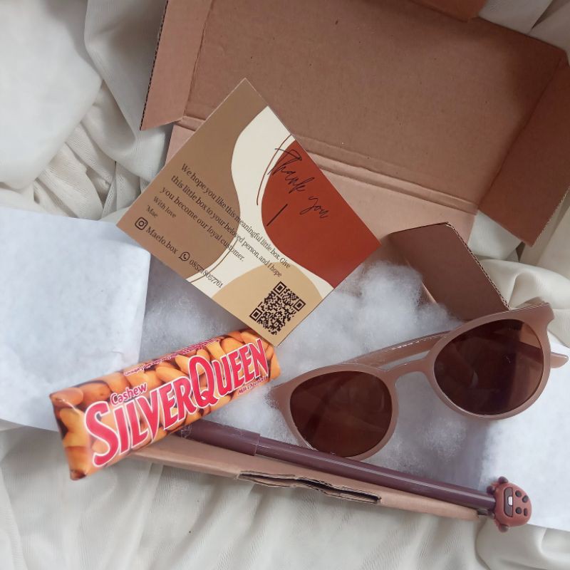 

box hampers kacamata coklat pulpen /box aesthetic /hampers /box murah/gift box