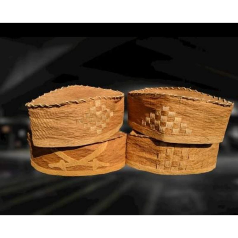 (COD) peci Songkok Kopiah Kopeyah kulit habib bahar kulit honai serat kayu Original