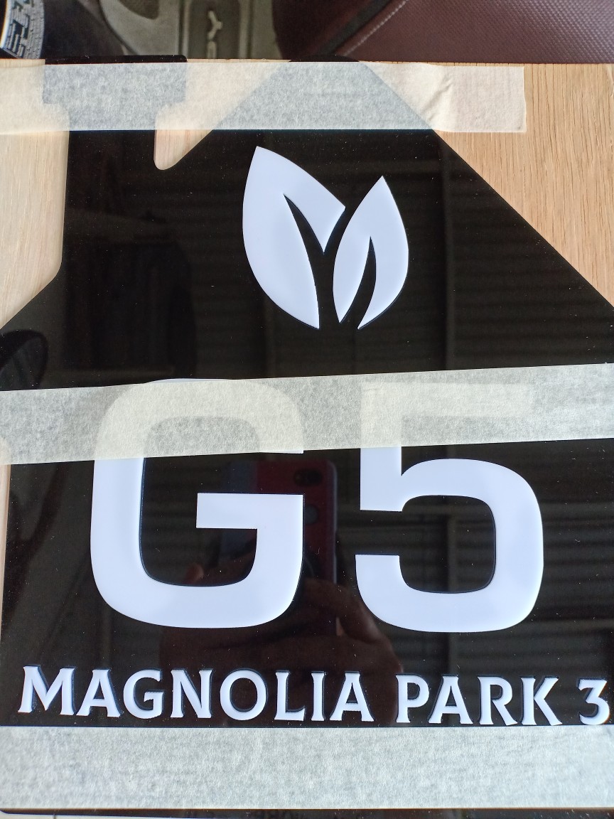 Nomor Rumah Akrilik 2 Layer Murah Bentuk Rumah Baru