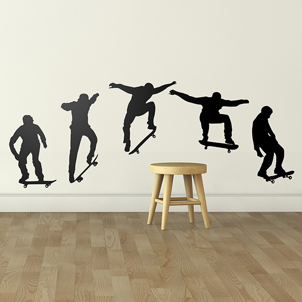 Stiker Dinding Evolution Skate Ollie - Wall Decal Sticker