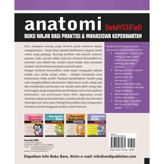 

Anatomi Demystified, Buku Wajib Bagi Praktisi Dan Mahasiswa Keperawatan
