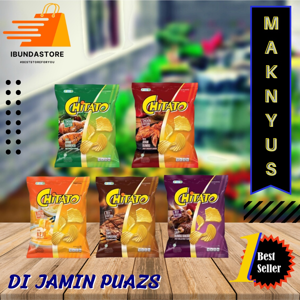 

Chitato All Variant 68g / Snack Murah Surabaya / Camilan / Agen Surabaya / Snack Kentang / Keripik Kentang Surabaya / New Normal / IBUNDASTORE