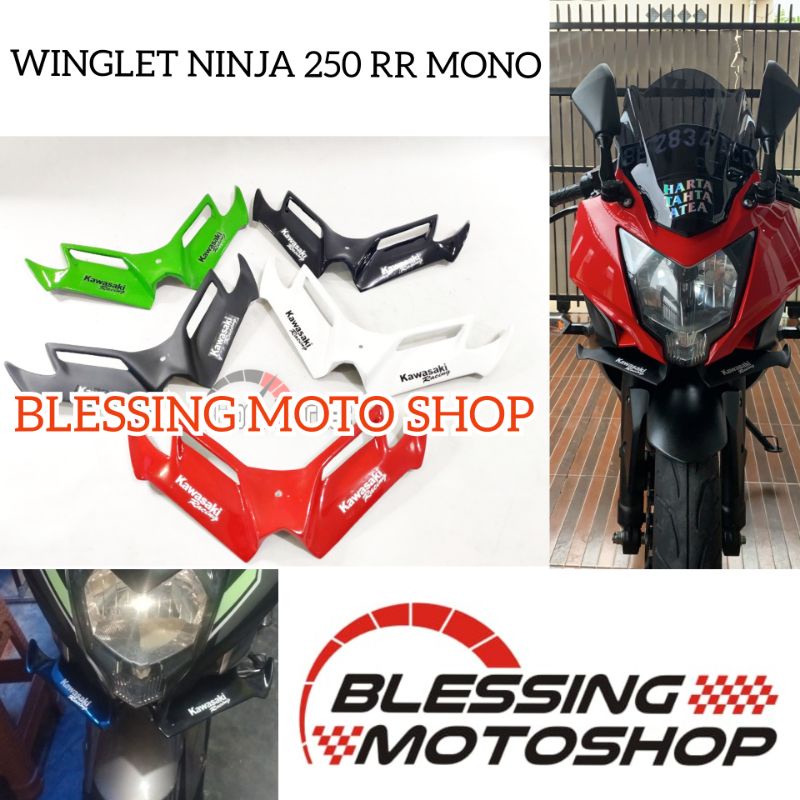 winglet ninja 250sl mono winglet ninja rr mono winglet ninja 250 mono
