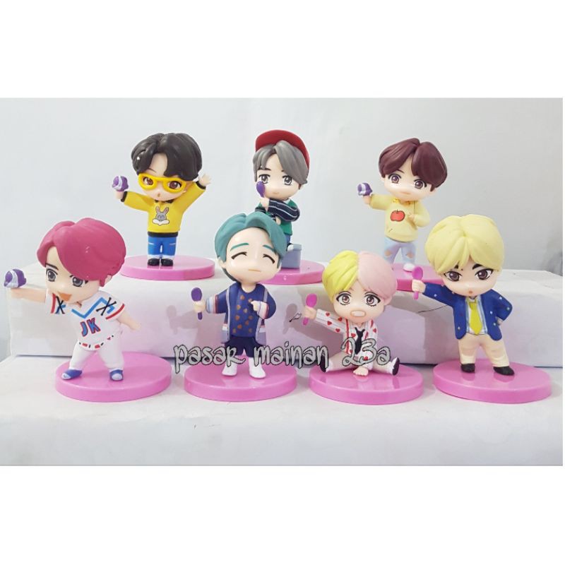 BTS KPOP Stars Figure Set 7 Miniatur Hiasan Topper/pajangan BTS/BTS KPOP Army