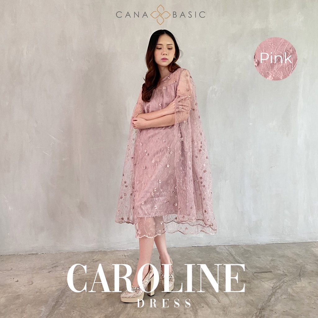 Caroline Cape Dress Pesta