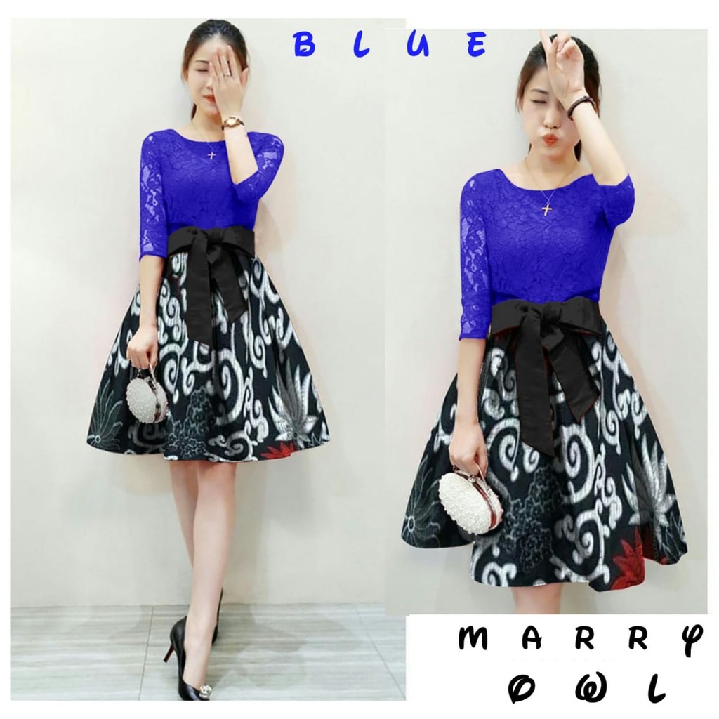 FWG - DRESS MARRY ROSSE BATIK / DRESS MARRY LOLO / DRESS BATIK WANITA / LONG DRES KOREA / DRESS