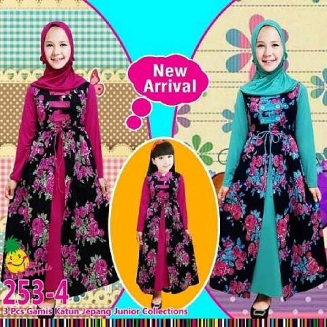 Set Gamis Motif Bunga Besar