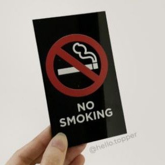 

No smoking Sign Board Label Acrylik Stiker Cuting