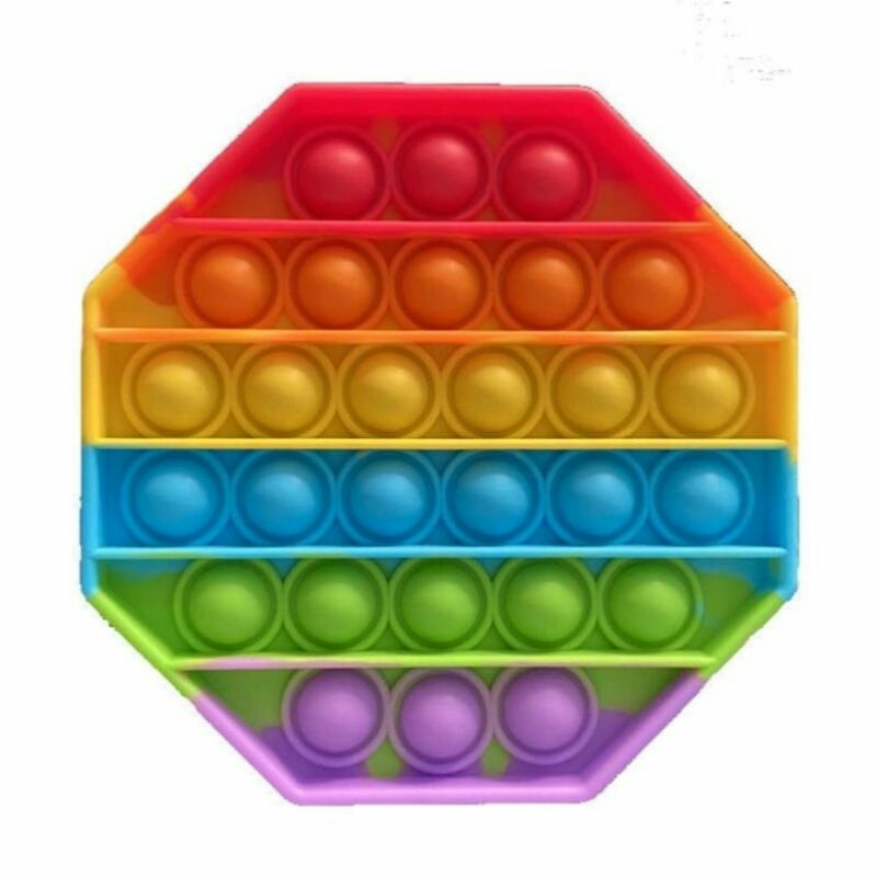 Pop It Rainbow Mainan Anak-Segi 8