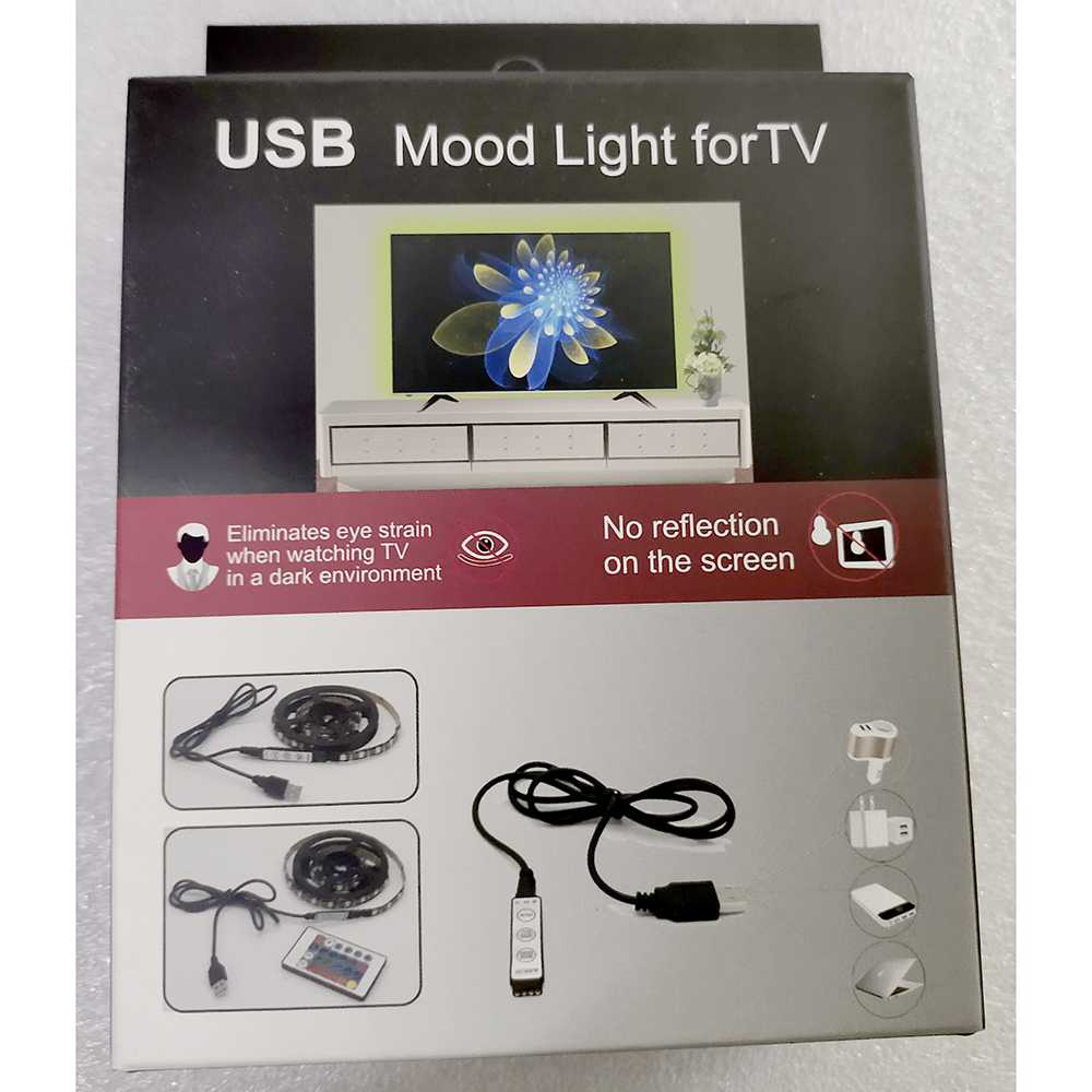 (100% BARANG ORI) Genssi LED Strip 5050 50cm 2 PCS USB Controller &amp; Remote Control - L5