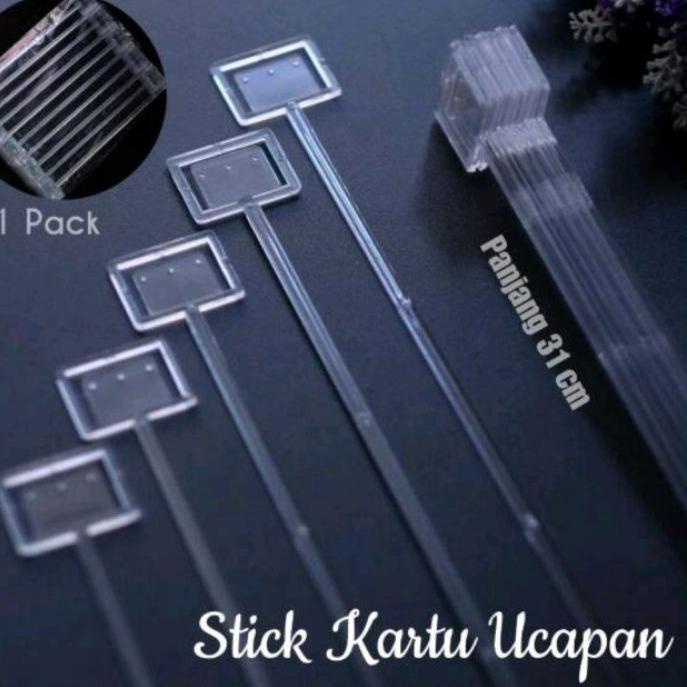 

Lebih Terpercaya 50 BATANG Stick card / stick kartu 50 Batang BENING TRANSPARANT