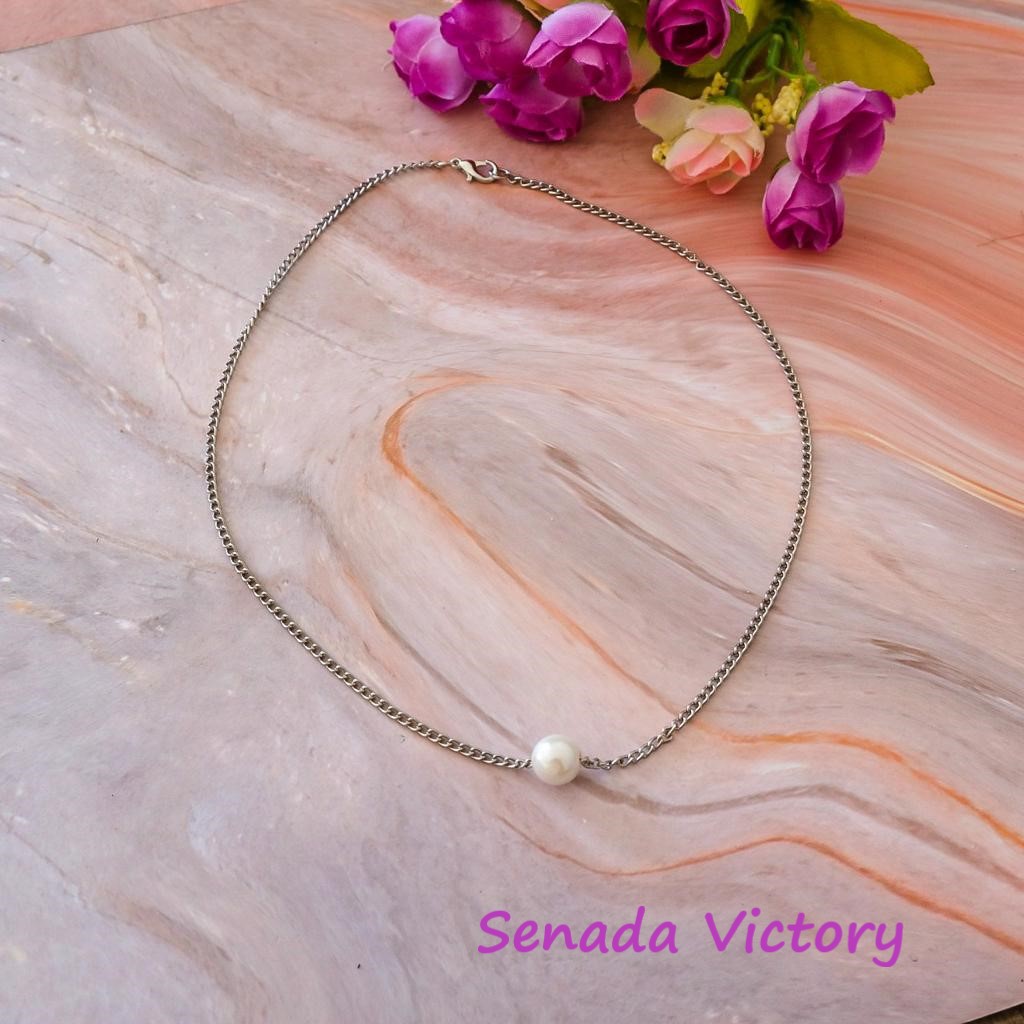 Senada Victory Kalung Rantai Liontin Mutiara Korea Modis SV000008