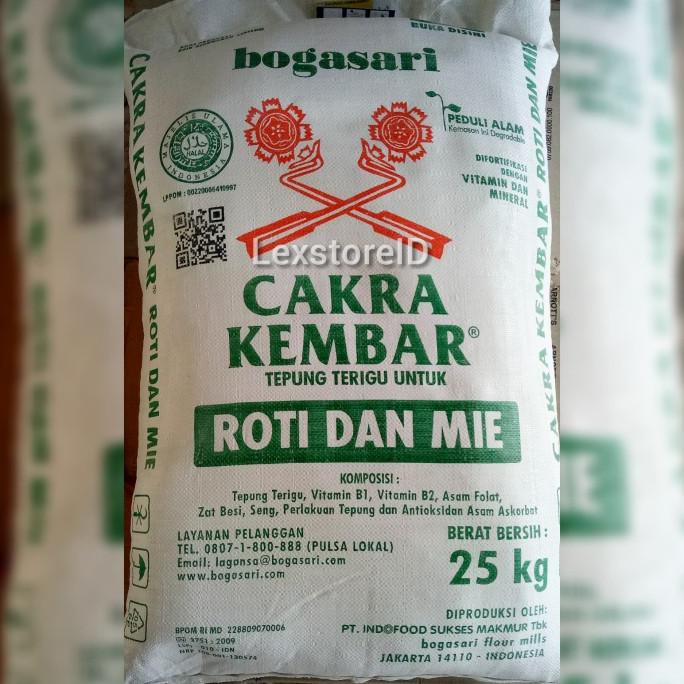 

BAYAR DITEMPAT Cakra kembar tepung terigu sak 25Kg