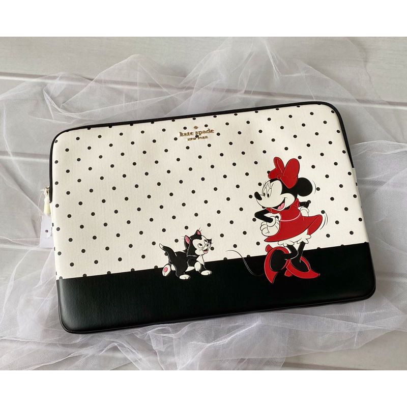 Authentic Original K483 Kate Spade x Minnie Figaro Cat Disney Laptop Sleeve i
