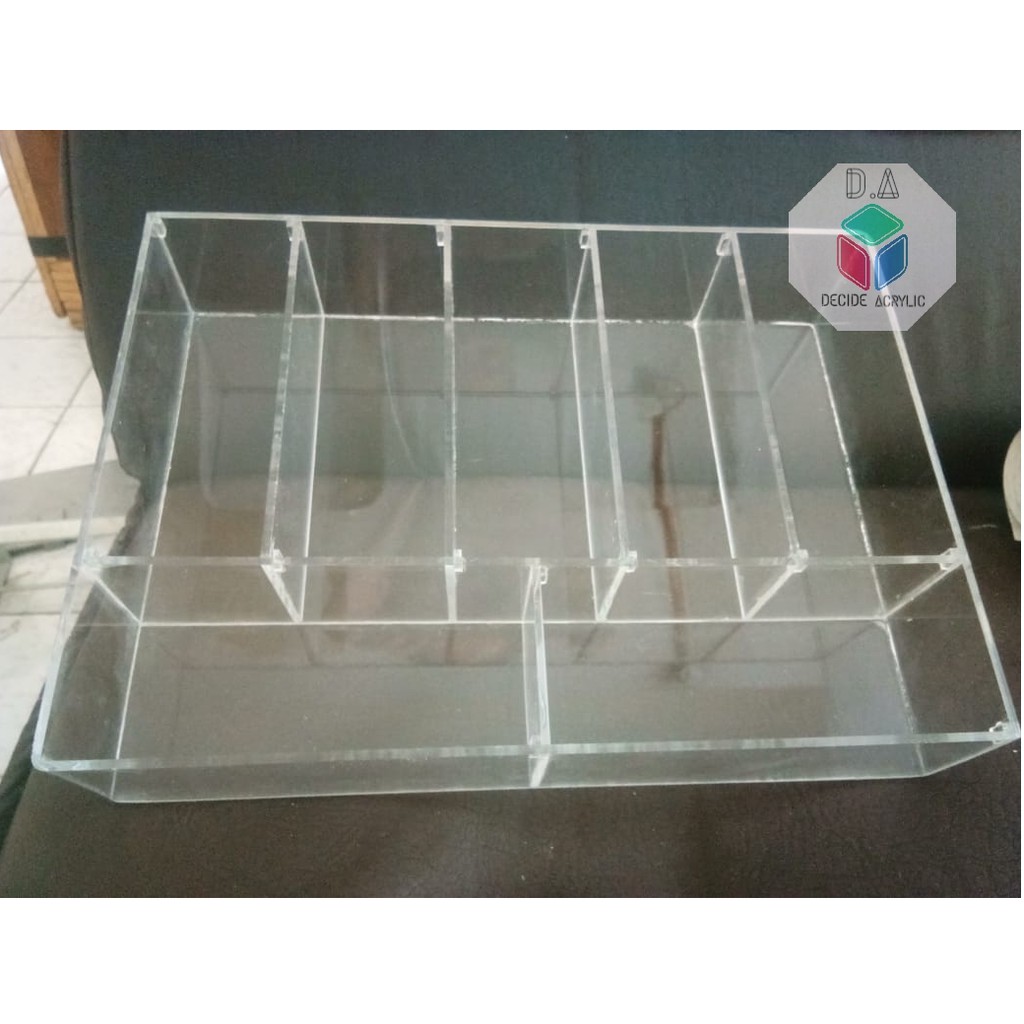 

Decide Acrylic Akrilik Organizer Rak Uang Kasir Laci 7 Ruang Custom