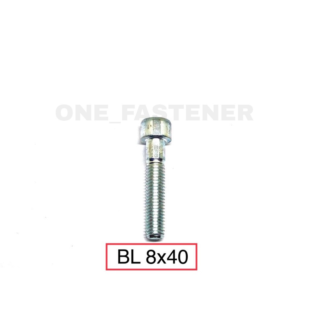 POLOS Baut L M8x40 PUTIH L6 8mm 4cm hex socket L Heads cap screw 12