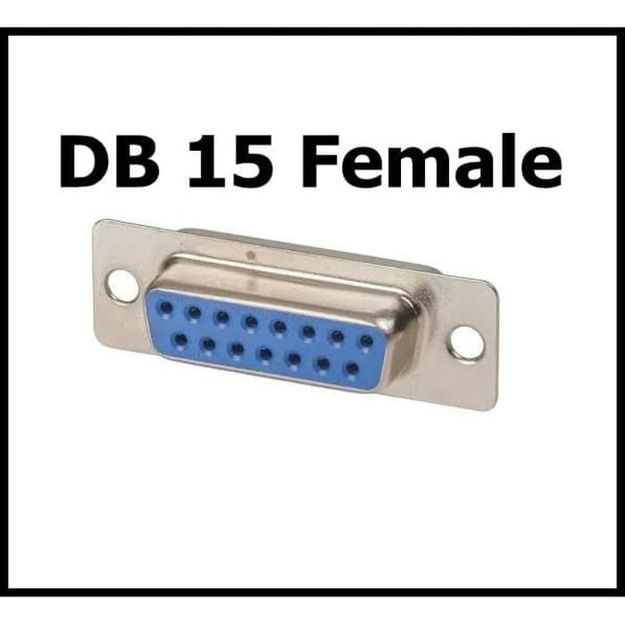 Connector DB15 Female DB 15Pin 15 Pin Jack Soket Konektor Betina