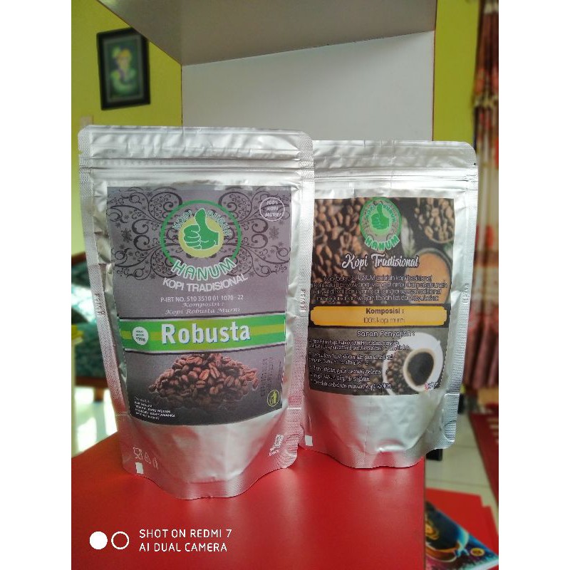 

Kopi Robusta Kopi Hanum kalibaru 150 g