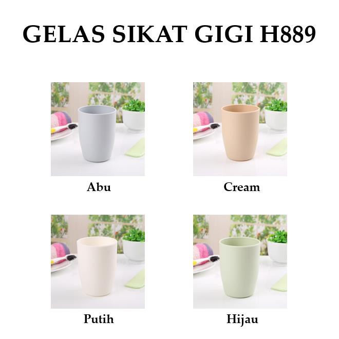 Grosir - H889 Gelas Sikat Gigi / Gelas Bulat Plastik / Gelas Air Minum / Cangkir Bentuk Bulat / Mug