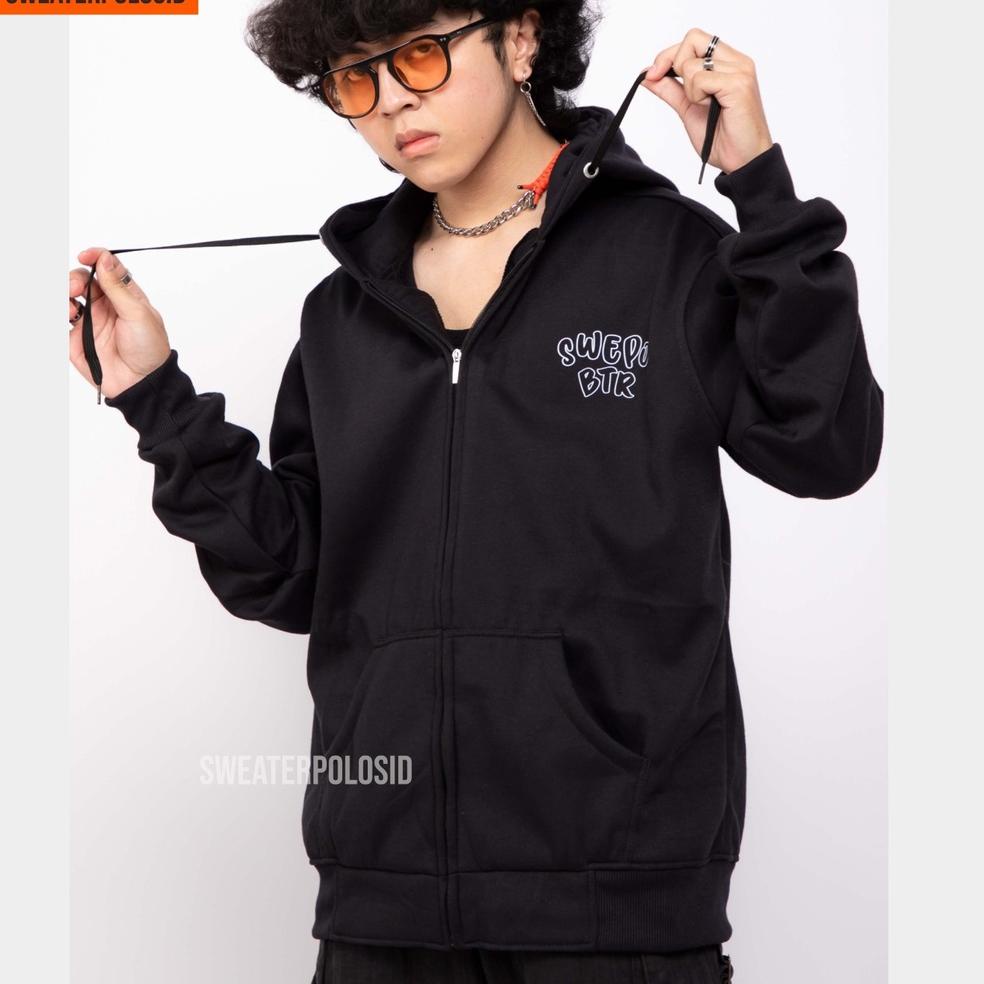 V67Q SWEATERPOLOSID x BTR — Hoodie Zipper Swepo Moon Size M-XXL 8OT