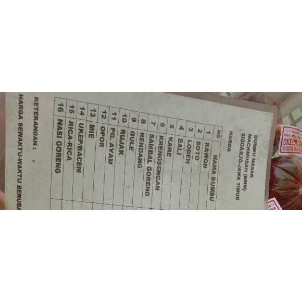 

ァ Bumbu Masak Mahmudah (BMM) 1/2 kg, Bumbu instan, Bumbujadi ₲