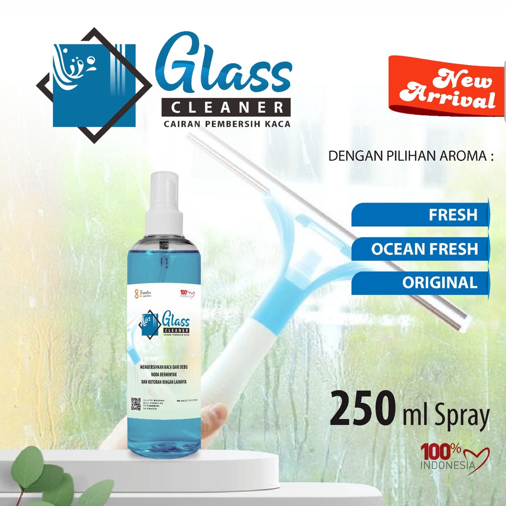 Cairan Pembersih Kaca Glass Cleaner Aroma Segar Kemasan 250ML
