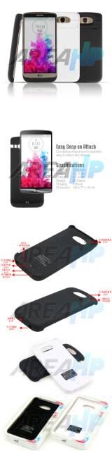 Powerbank Powercase Power Bank Case Casing Cover Smart Battery JLW 3800mAh For LG G3