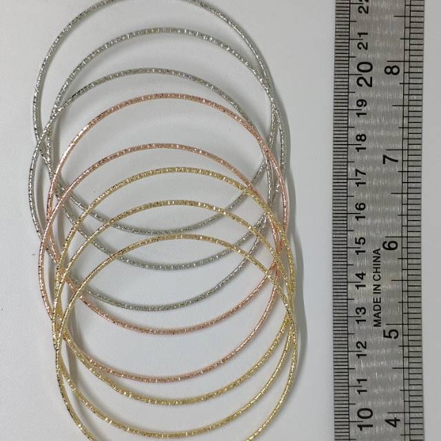 Gelang keroncong dewasa set 8 perhiasan lapis emas