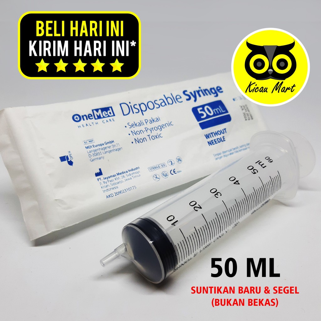 SUNTIKAN 50 ML SPET LOLOH BURUNG PAROT PARUH BENGKOK INJEKSI INJEKTOR KUE DAGING AYAM PUPUK NUTRISI ASPLBTR