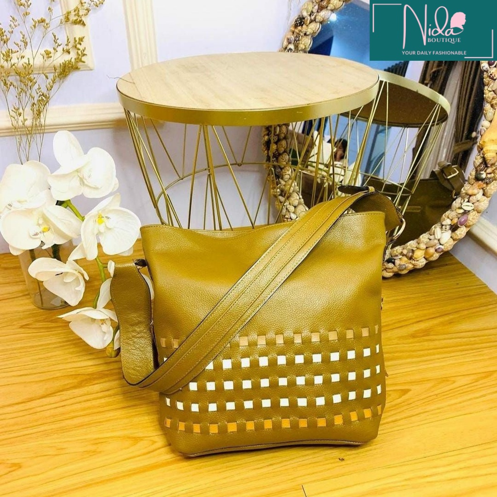 Tas Selempang Wanita Kekinian Kulit Asli Lokal Sukaregang Garut Original 100%