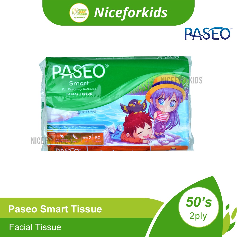Paseo Smart Tissue 50's (2ply) / Facial Tissue