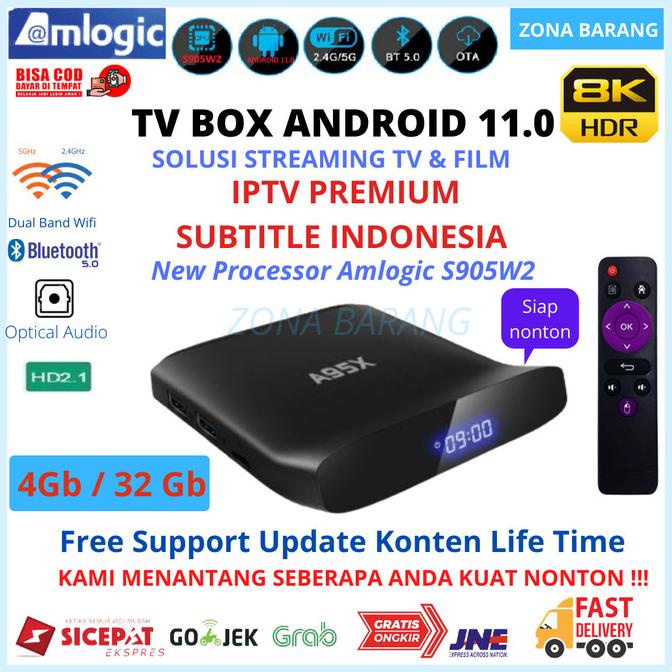 Full Apps Tanix TX6S 4Gb Ram + 32Gb Rom UHD 8K Android 10 Smart TV Box