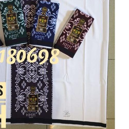 Sarung Samarinda Putih Dan Warna/Sarung HMM Samarinda Polos Tumpal Kembang